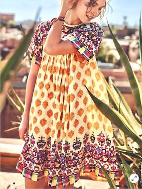 Anthropologie Tanvi kedia Narcisa Caltha Swing dresss size M